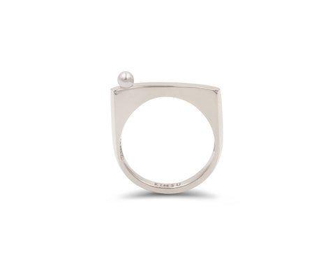 Open Ring Silver with Chrysoprase Agate